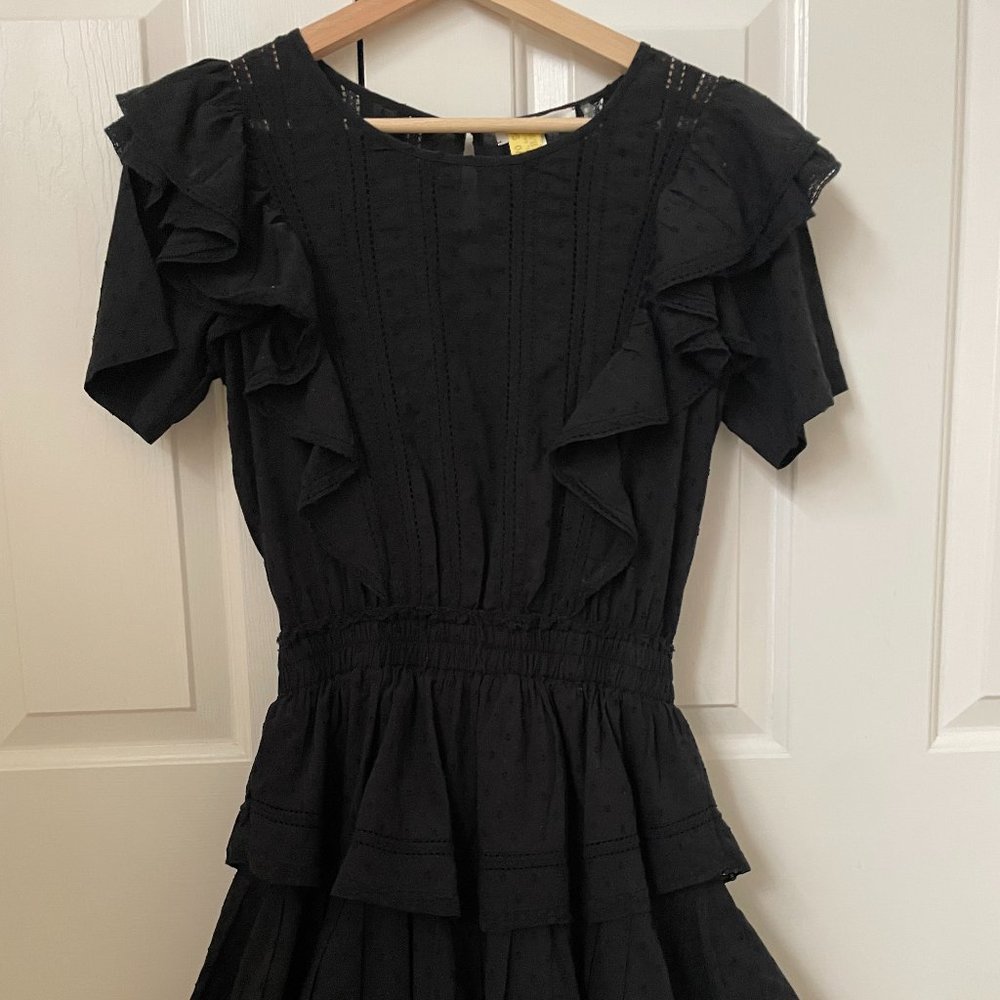 Black Natasha Mini Dress LoveShackFancy